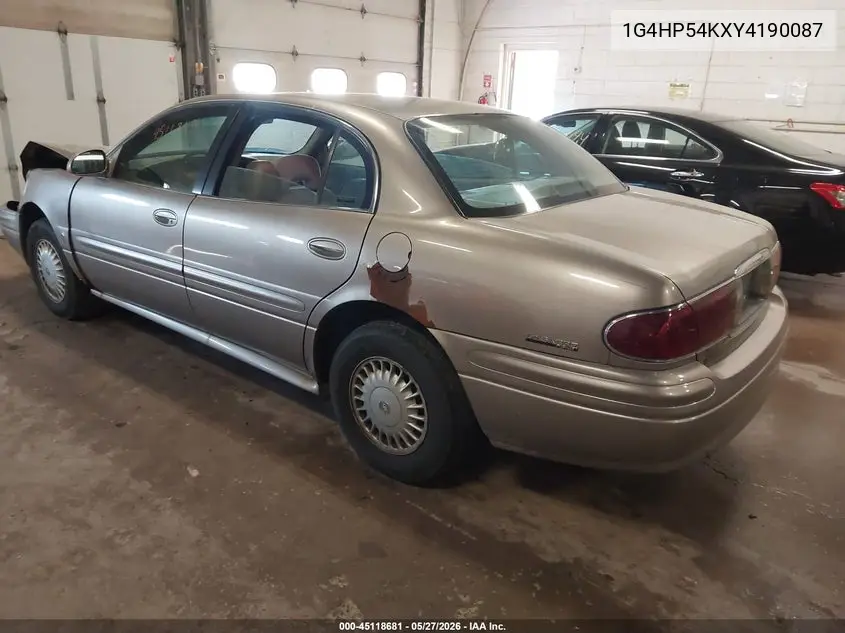 2000 Buick Lesabre Custom VIN: 1G4HP54KXY4190087 Lot: 45118681