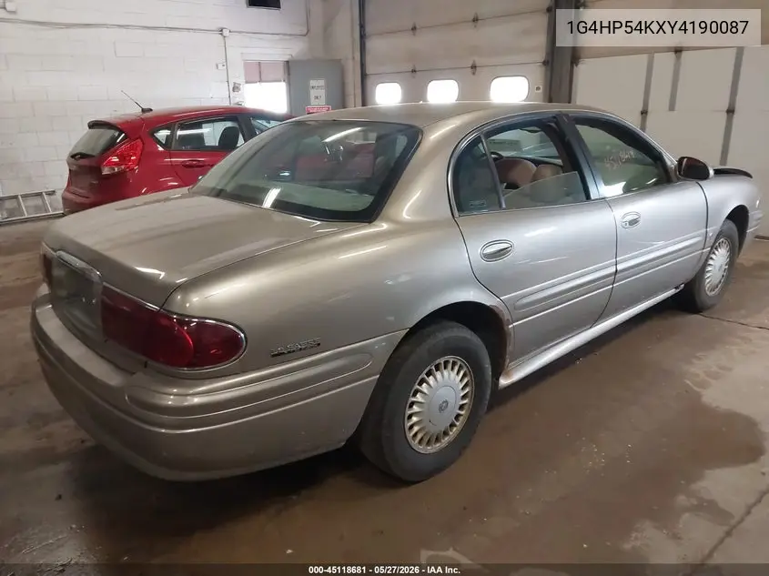 2000 Buick Lesabre Custom VIN: 1G4HP54KXY4190087 Lot: 45118681