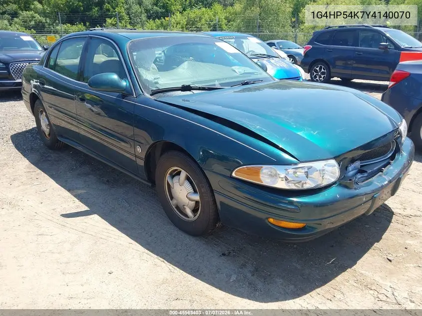2000 Buick Lesabre Custom VIN: 1G4HP54K7Y4140070 Lot: 45563403