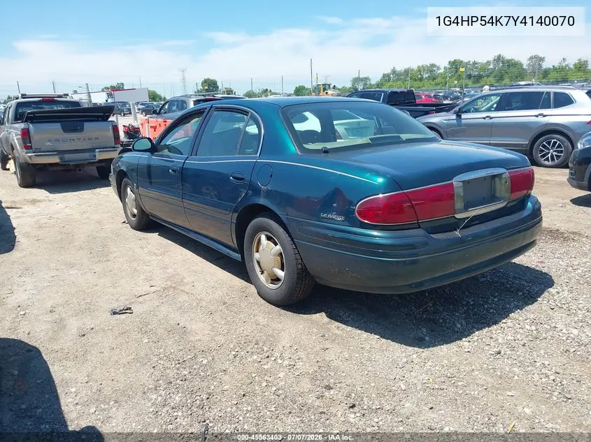 2000 Buick Lesabre Custom VIN: 1G4HP54K7Y4140070 Lot: 45563403