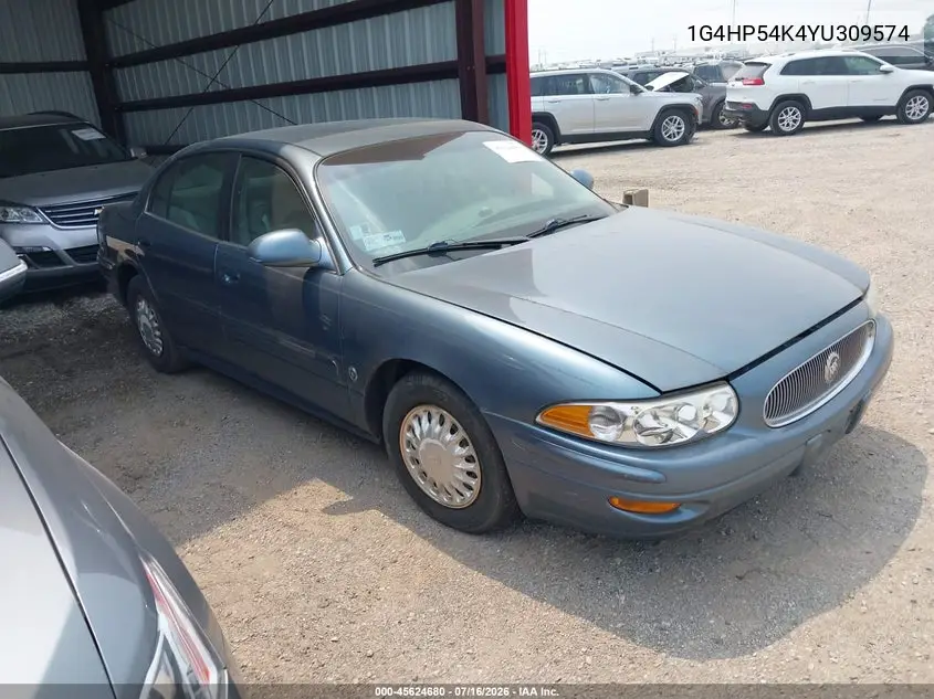 2000 Buick Lesabre Custom VIN: 1G4HP54K4YU309574 Lot: 45624680