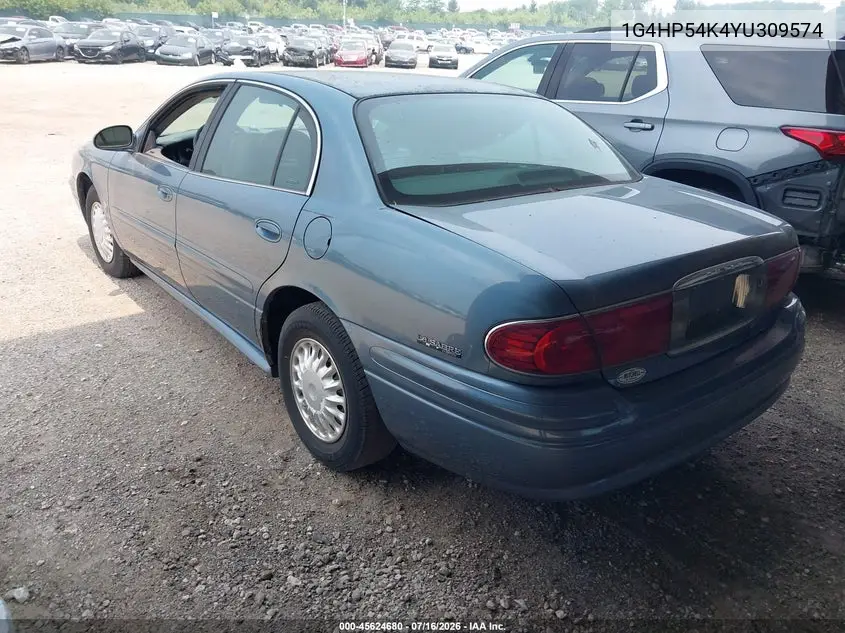 2000 Buick Lesabre Custom VIN: 1G4HP54K4YU309574 Lot: 45624680