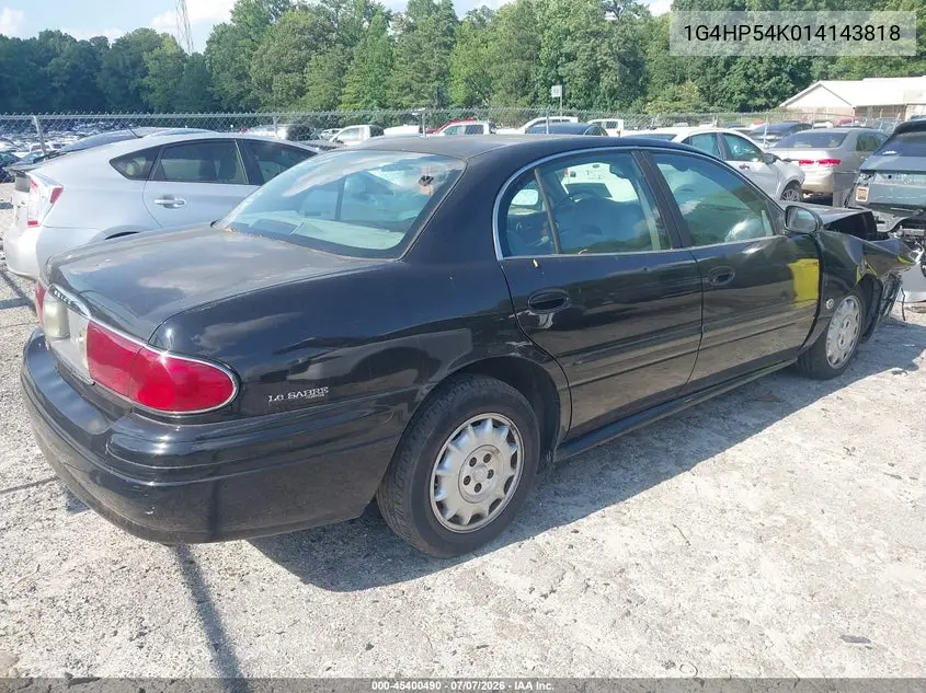 2001 Buick Lesabre Custom VIN: 1G4HP54K014143818 Lot: 45400490
