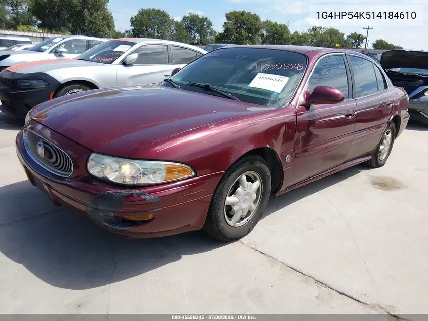 2001 Buick Lesabre Custom VIN: 1G4HP54K514184610 Lot: 45556345