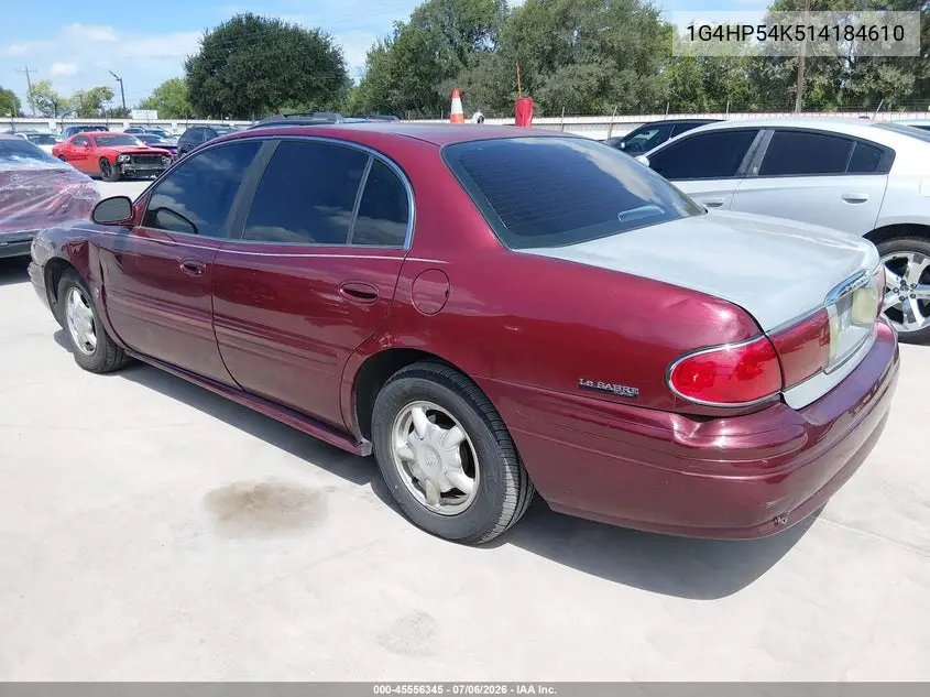 2001 Buick Lesabre Custom VIN: 1G4HP54K514184610 Lot: 45556345
