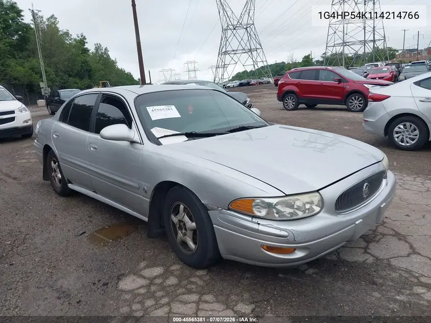 2001 Buick Lesabre Custom VIN: 1G4HP54K114214766 Lot: 45565381