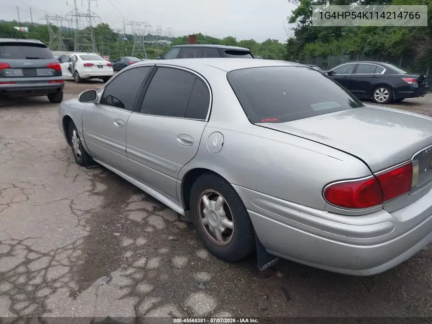 2001 Buick Lesabre Custom VIN: 1G4HP54K114214766 Lot: 45565381