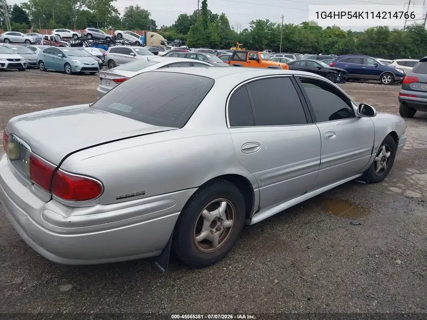 2001 Buick Lesabre Custom VIN: 1G4HP54K114214766 Lot: 45565381