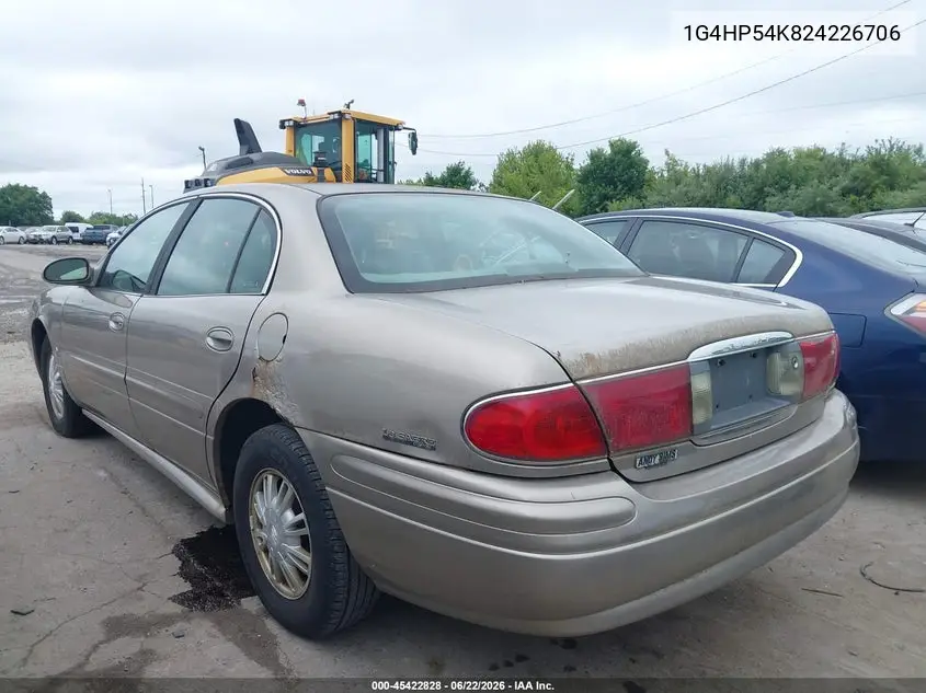 2002 Buick Lesabre Custom VIN: 1G4HP54K824226706 Lot: 45422828