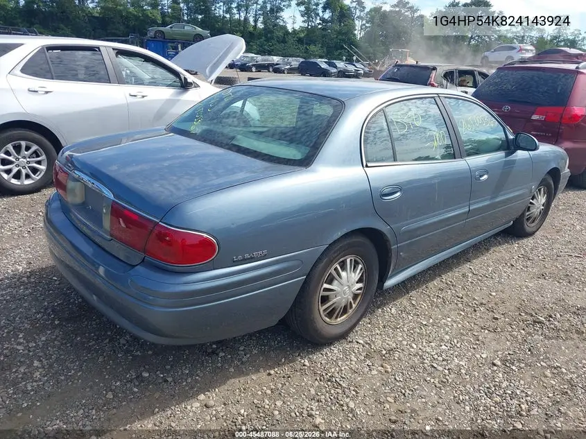 2002 Buick Lesabre Custom VIN: 1G4HP54K824143924 Lot: 45487088