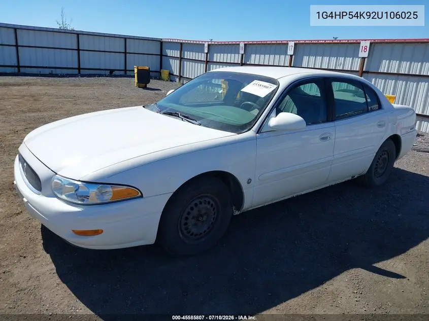 2002 Buick Lesabre Custom VIN: 1G4HP54K92U106025 Lot: 45585807