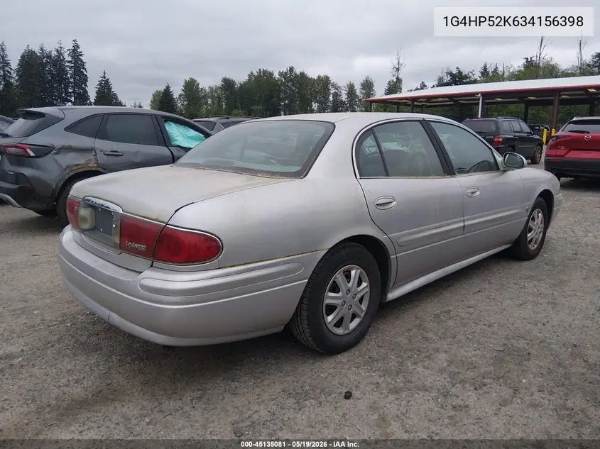 2003 Buick Lesabre Custom VIN: 1G4HP52K634156398 Lot: 45135081