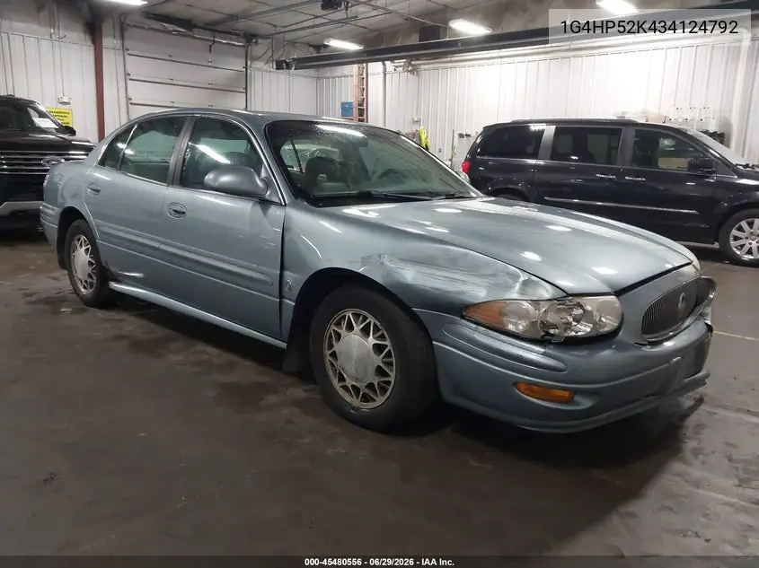 2003 Buick Lesabre Custom VIN: 1G4HP52K434124792 Lot: 45480556