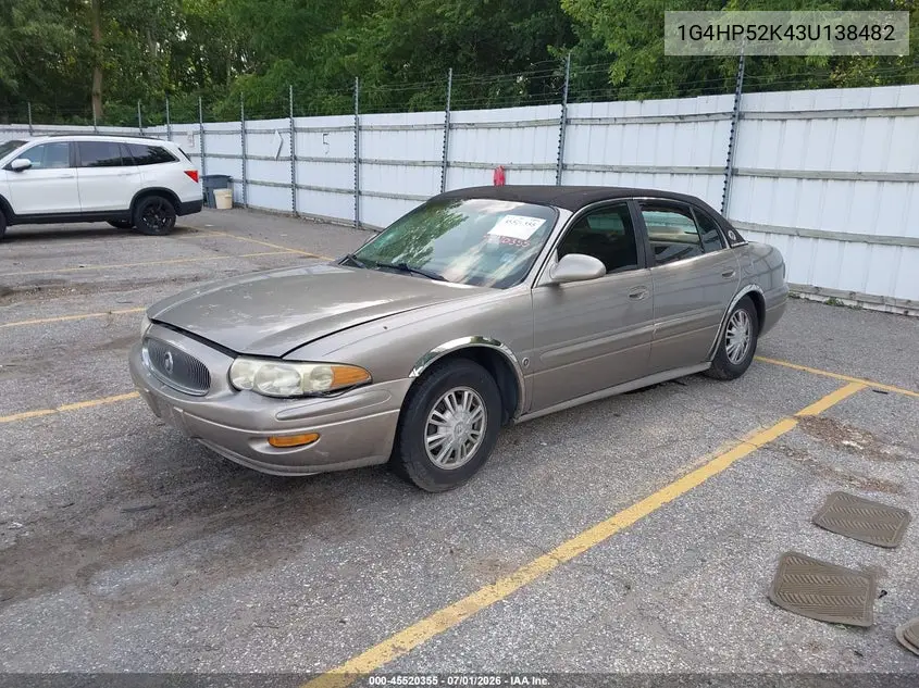 2003 Buick Lesabre Custom VIN: 1G4HP52K43U138482 Lot: 45520355