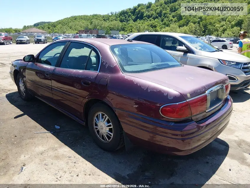 2004 Buick Lesabre Custom VIN: 1G4HP52K94U200959 Lot: 45233916