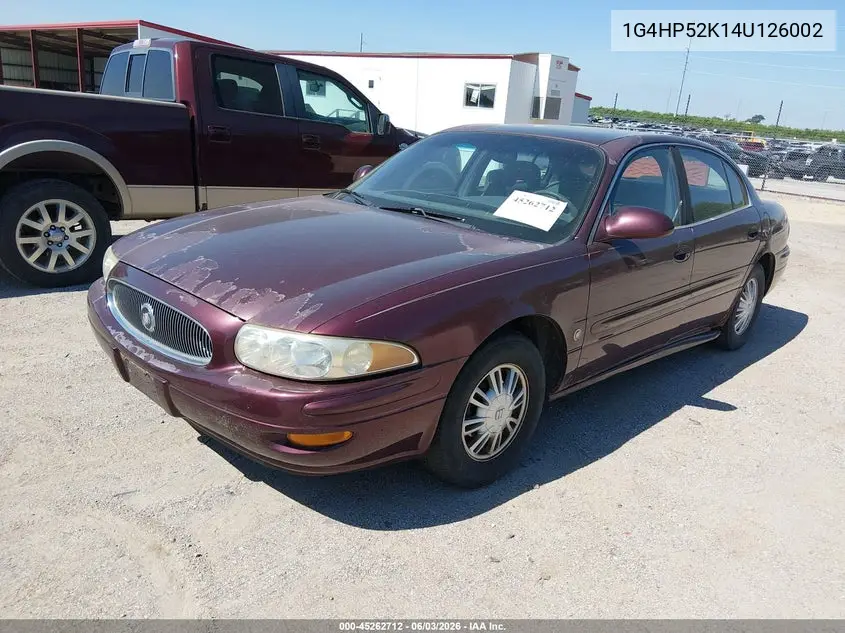 2004 Buick Lesabre Custom VIN: 1G4HP52K14U126002 Lot: 45262712