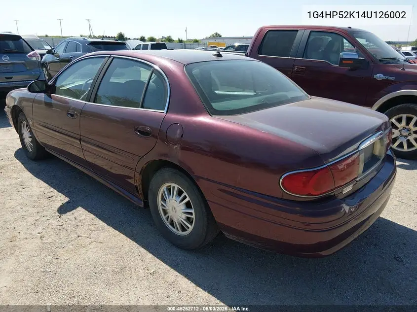 2004 Buick Lesabre Custom VIN: 1G4HP52K14U126002 Lot: 45262712
