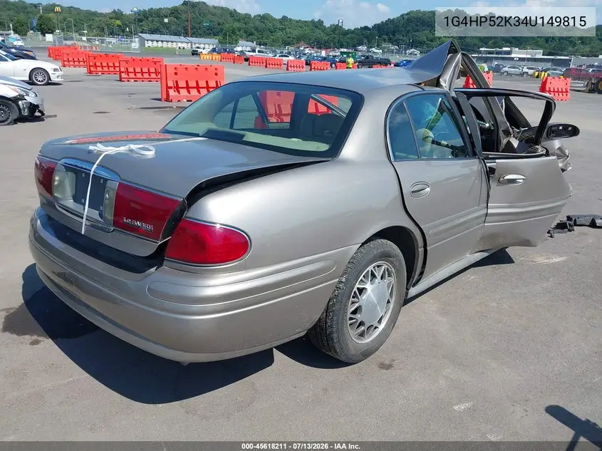 2004 Buick Lesabre Custom VIN: 1G4HP52K34U149815 Lot: 45618211