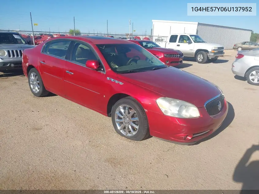 2006 Buick Lucerne Cxs VIN: 1G4HE57Y06U137952 Lot: 45126209