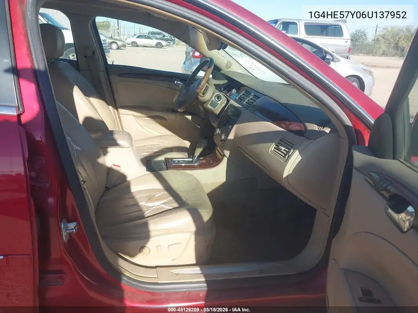 2006 Buick Lucerne Cxs VIN: 1G4HE57Y06U137952 Lot: 45126209