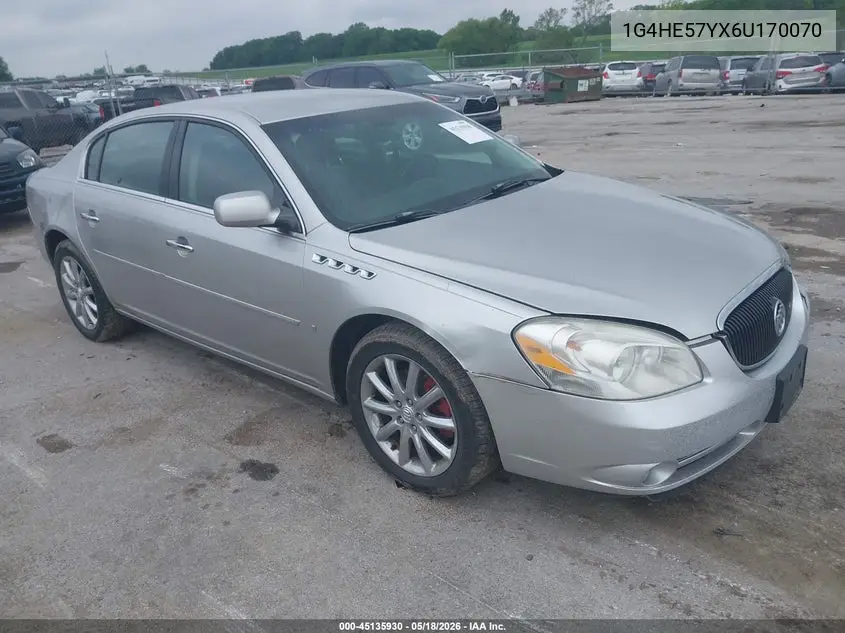 2006 Buick Lucerne Cxs VIN: 1G4HE57YX6U170070 Lot: 45135930