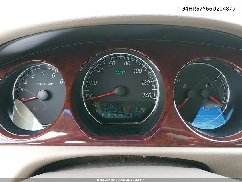 2006 Buick Lucerne Cxl VIN: 1G4HR57Y66U204879 Lot: 45201005