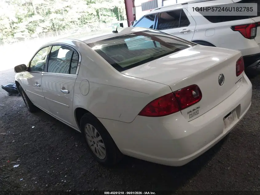 2006 Buick Lucerne Cx VIN: 1G4HP57246U182785 Lot: 45251218
