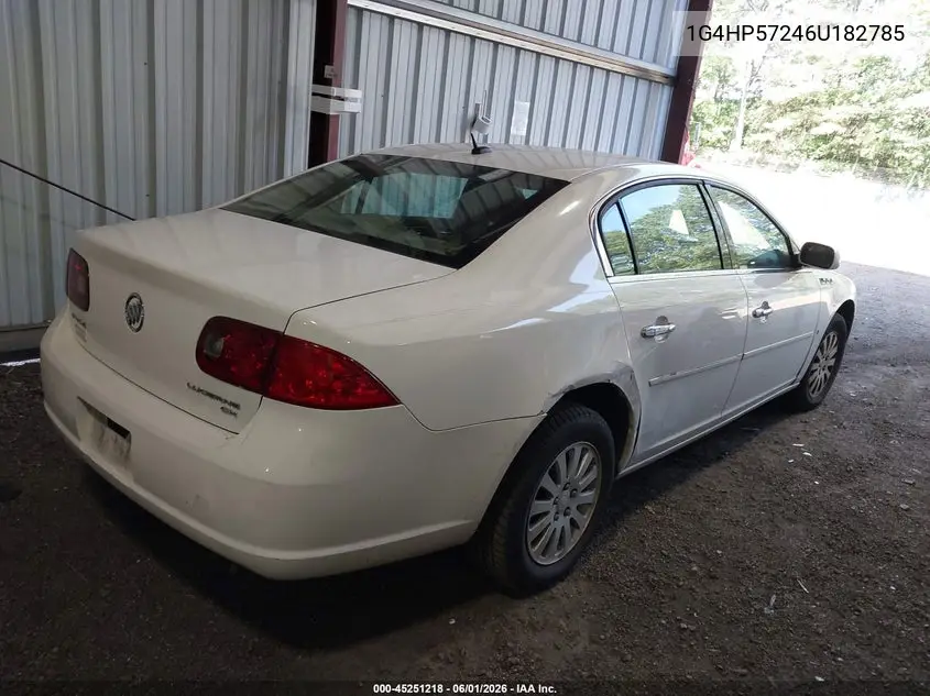 2006 Buick Lucerne Cx VIN: 1G4HP57246U182785 Lot: 45251218