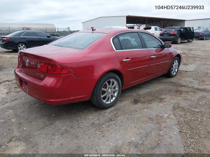 2006 Buick Lucerne Cxl VIN: 1G4HD57246U239933 Lot: 45256475