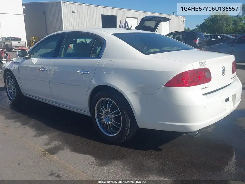 2006 Buick Lucerne Cxs VIN: 1G4HE57Y06U136557 Lot: 45312635