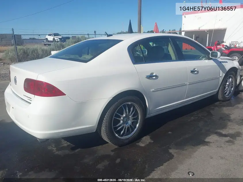 2006 Buick Lucerne Cxs VIN: 1G4HE57Y06U136557 Lot: 45312635