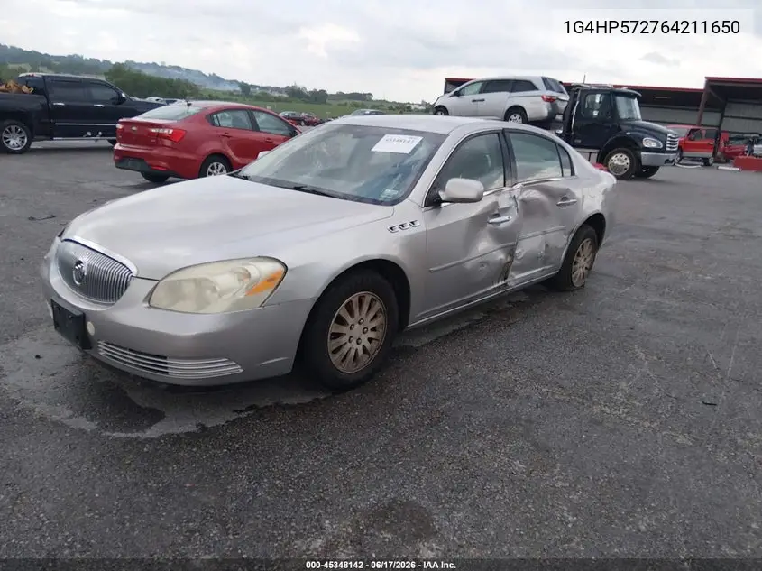 2006 Buick Lucerne Cx VIN: 1G4HP57276U211650 Lot: 45348142