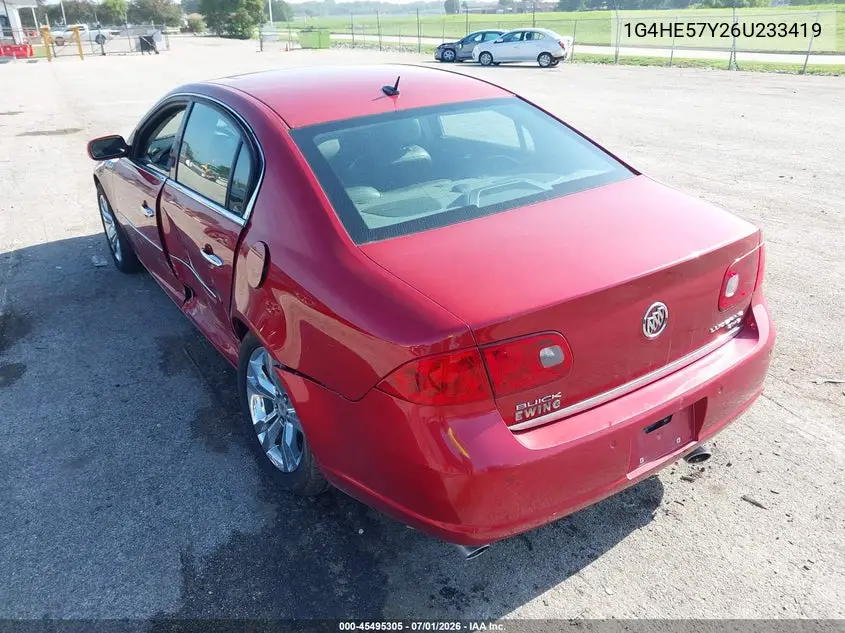 2006 Buick Lucerne Cxs VIN: 1G4HE57Y26U233419 Lot: 45495305