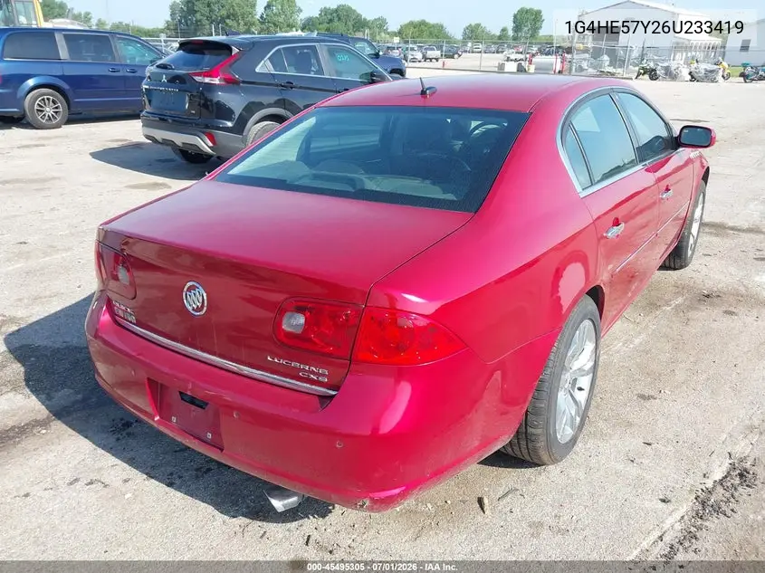 2006 Buick Lucerne Cxs VIN: 1G4HE57Y26U233419 Lot: 45495305