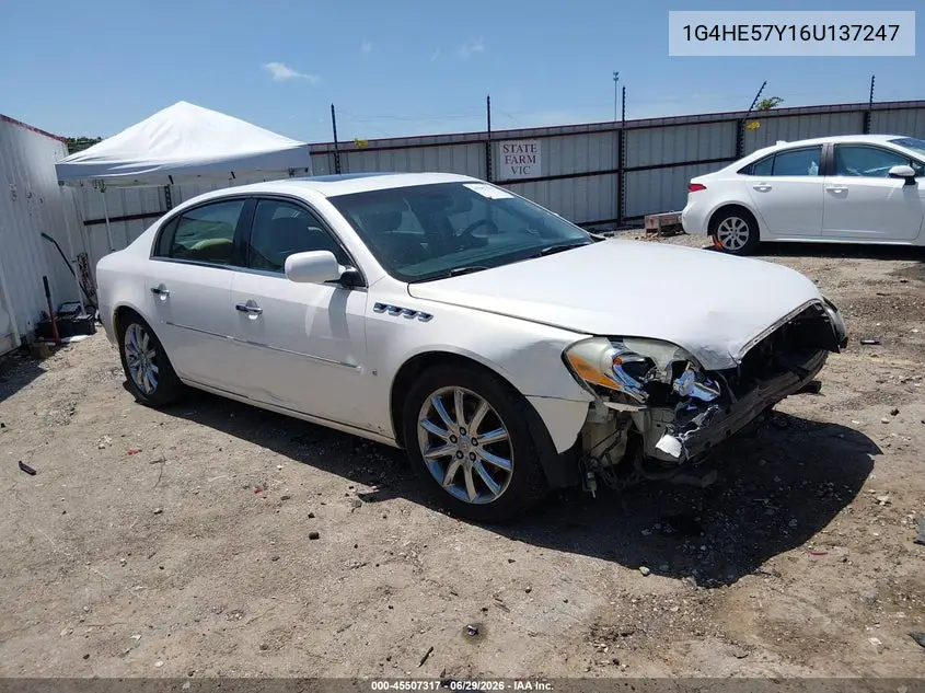2006 Buick Lucerne Cxs VIN: 1G4HE57Y16U137247 Lot: 45507317