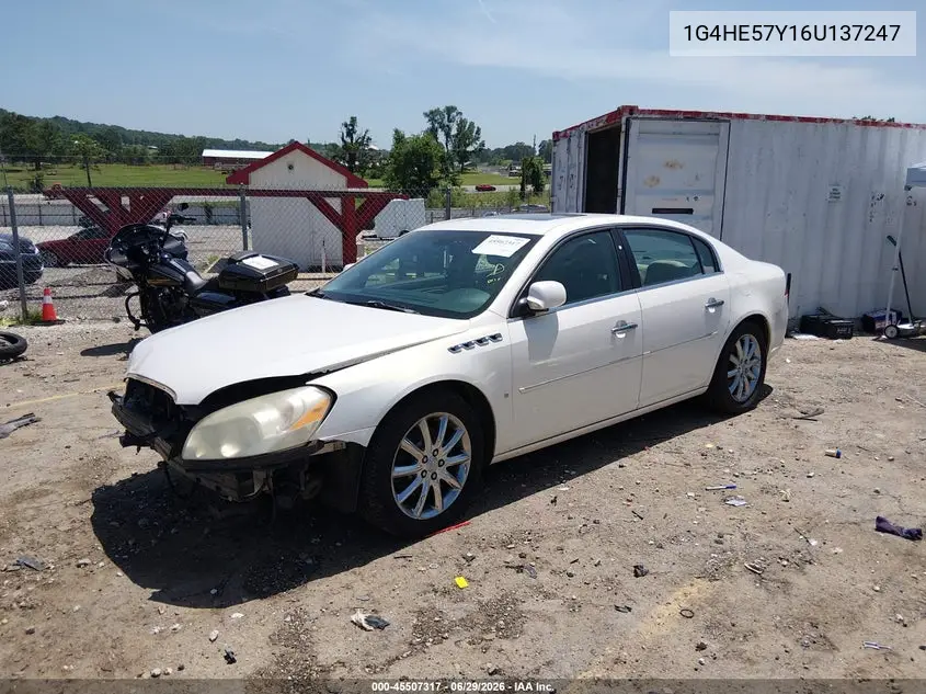 2006 Buick Lucerne Cxs VIN: 1G4HE57Y16U137247 Lot: 45507317