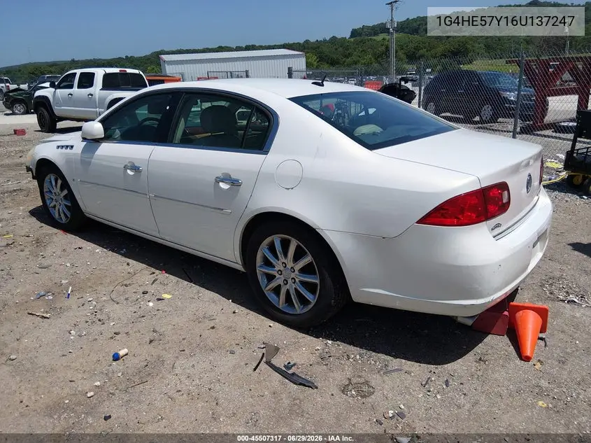 2006 Buick Lucerne Cxs VIN: 1G4HE57Y16U137247 Lot: 45507317