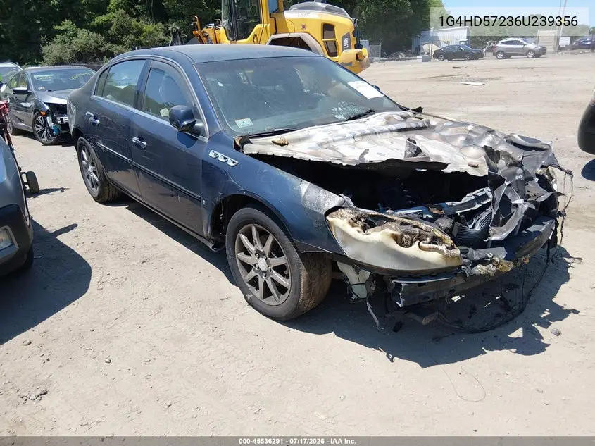 2006 Buick Lucerne Cxl VIN: 1G4HD57236U239356 Lot: 45536291