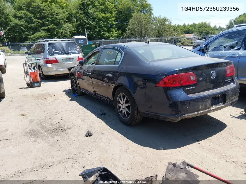 2006 Buick Lucerne Cxl VIN: 1G4HD57236U239356 Lot: 45536291