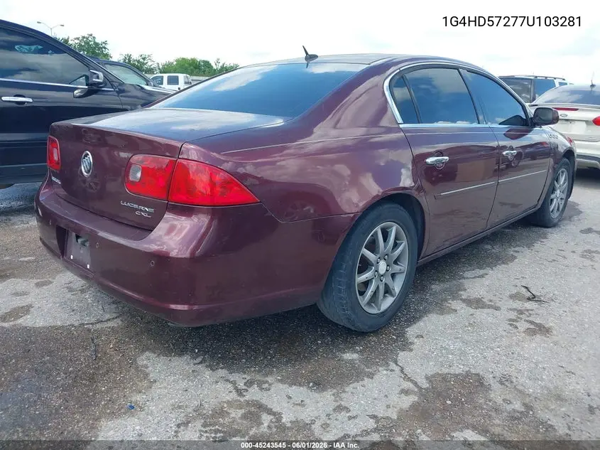 2007 Buick Lucerne Cxl VIN: 1G4HD57277U103281 Lot: 45243545