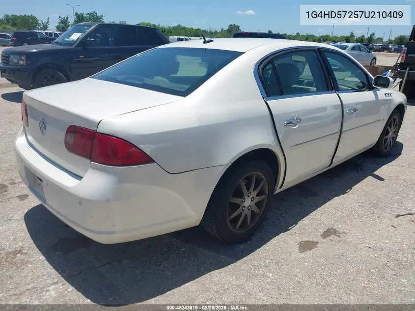 2007 Buick Lucerne Cxl VIN: 1G4HD57257U210409 Lot: 45243619