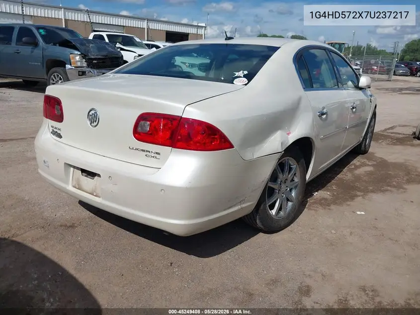 2007 Buick Lucerne Cxl VIN: 1G4HD572X7U237217 Lot: 45249408