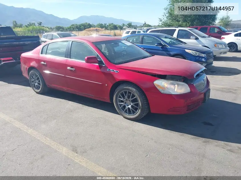 2007 Buick Lucerne Cxl VIN: 1G4HD57217U144957 Lot: 45380580