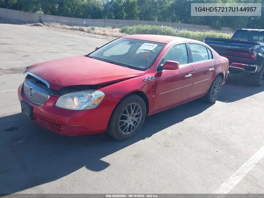 2007 Buick Lucerne Cxl VIN: 1G4HD57217U144957 Lot: 45380580