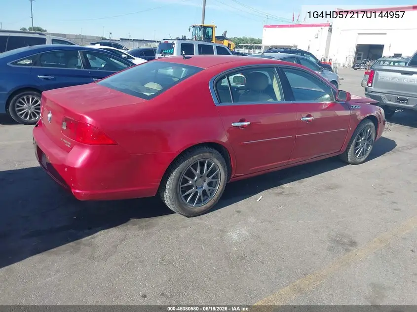 2007 Buick Lucerne Cxl VIN: 1G4HD57217U144957 Lot: 45380580