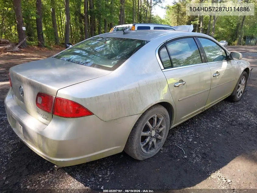 2007 Buick Lucerne Cxl VIN: 1G4HD57287U114886 Lot: 45397161