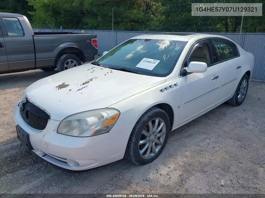 2007 Buick Lucerne Cxs VIN: 1G4HE57Y07U129321 Lot: 45508126