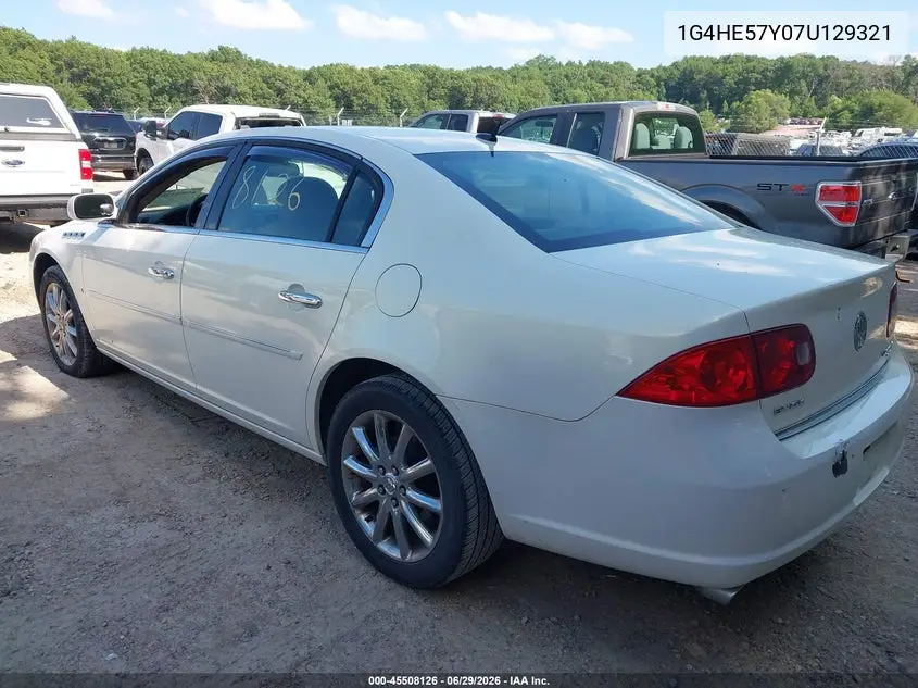 2007 Buick Lucerne Cxs VIN: 1G4HE57Y07U129321 Lot: 45508126