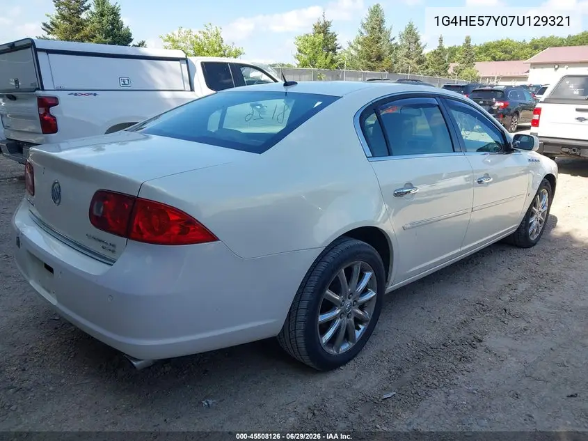 2007 Buick Lucerne Cxs VIN: 1G4HE57Y07U129321 Lot: 45508126