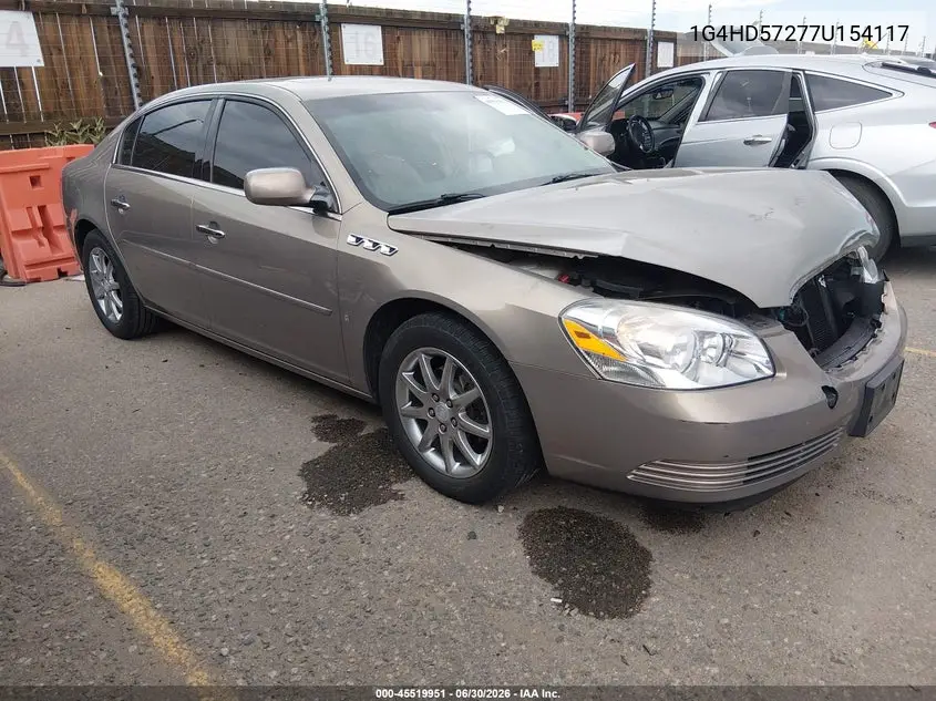 2007 Buick Lucerne Cxl VIN: 1G4HD57277U154117 Lot: 45519951